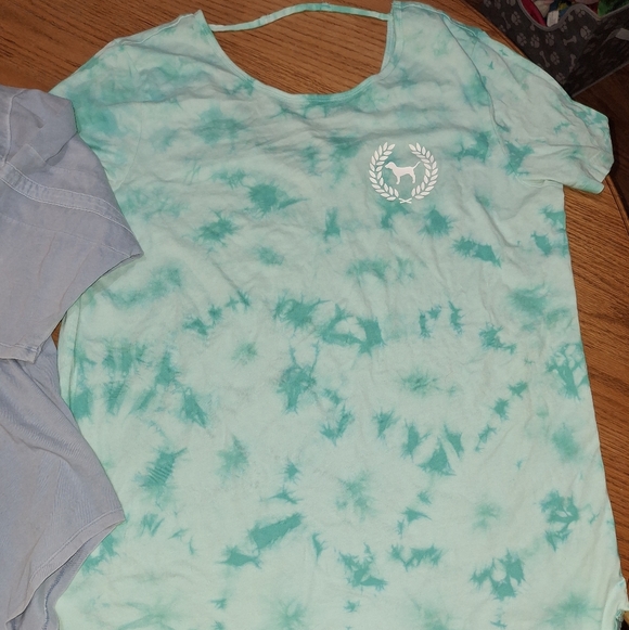 PINK Victoria's Secret Blue and Teal Sz L - Picture 2 of 4
